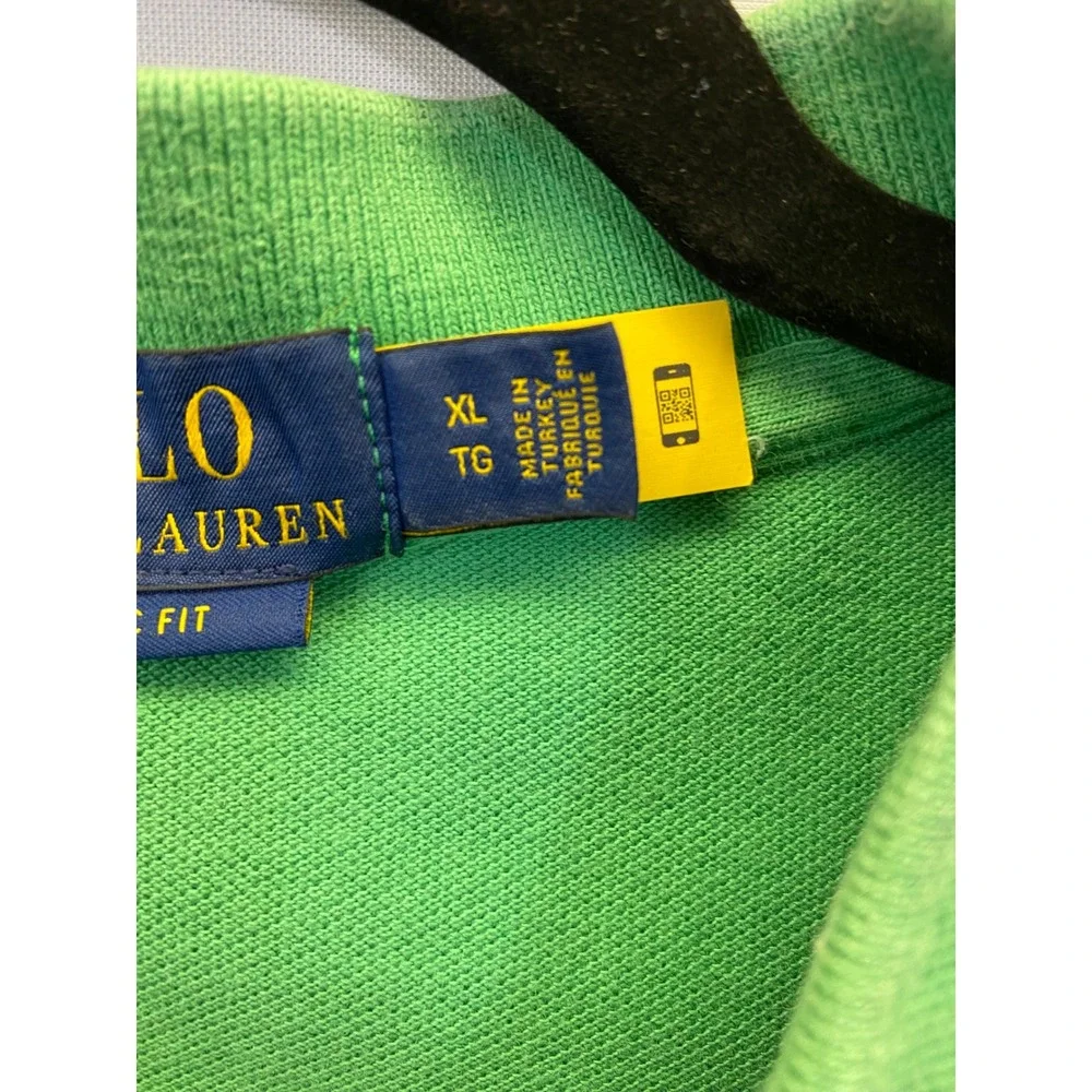 Polo Ralph Lauren XL Green Blue Polo Shirt‎ Preppy Classic Golfcore
